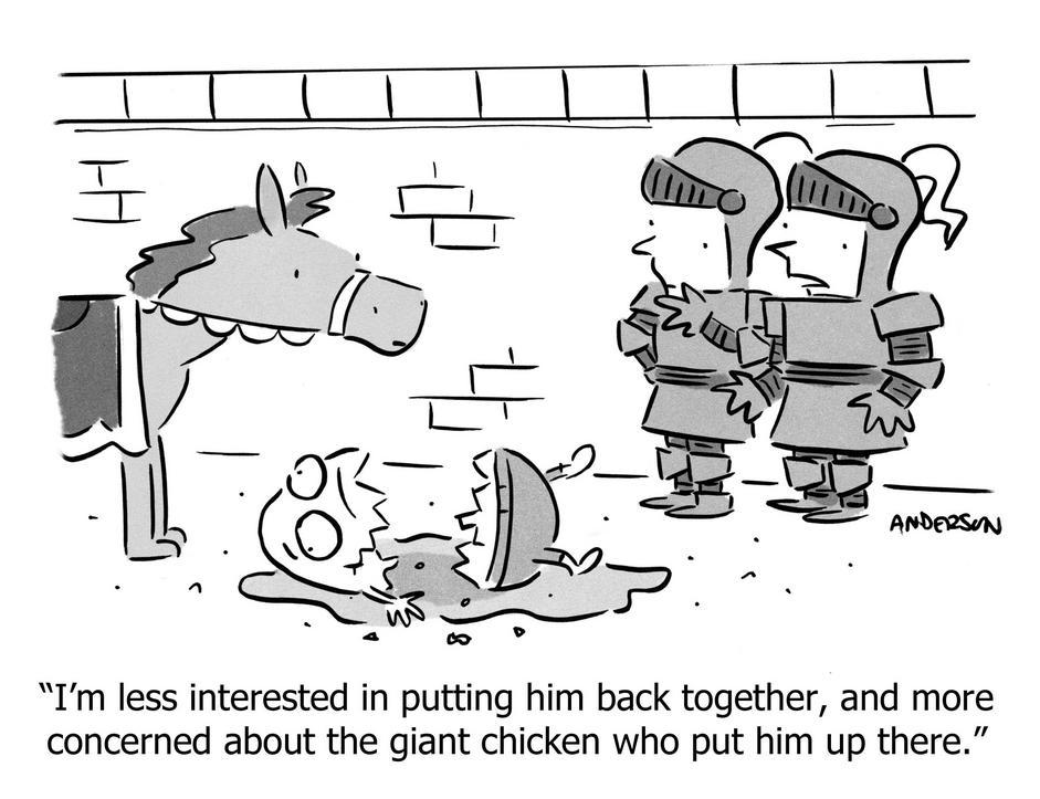 not interested putting together concerned about giant chicken