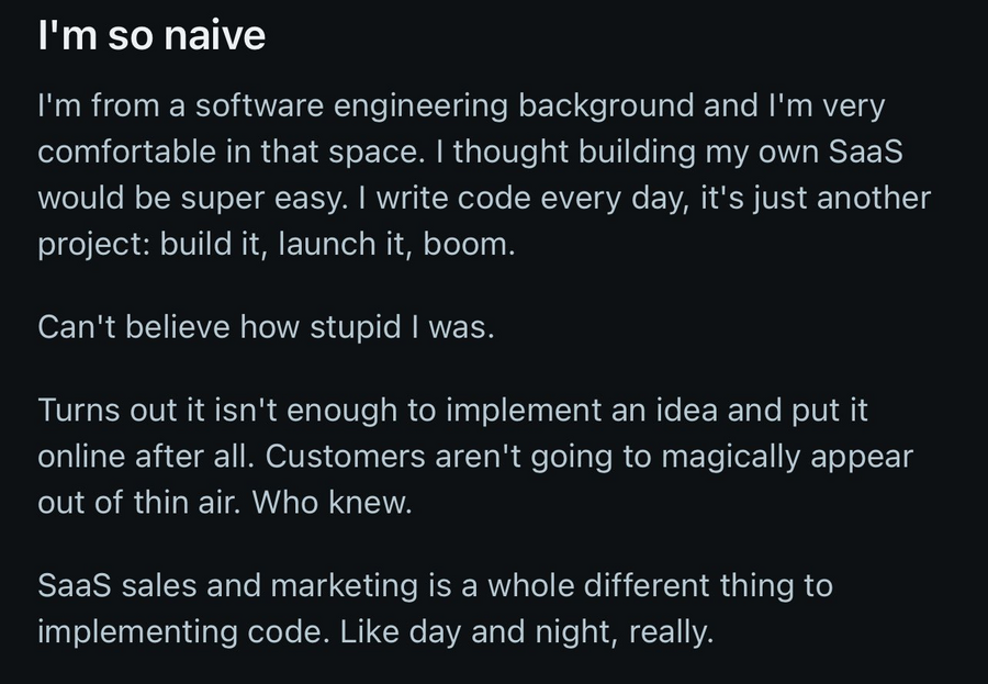 developer realizes that marketing is important