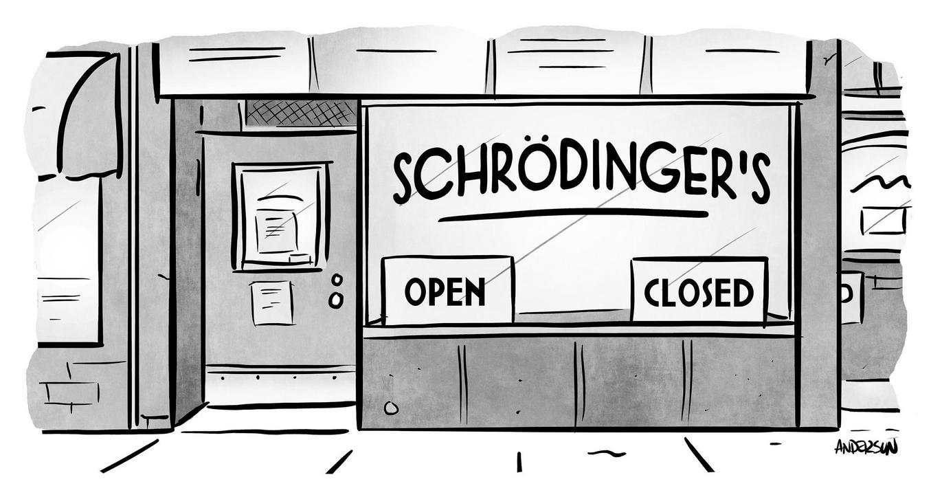 schrodingers shop is both open and closed