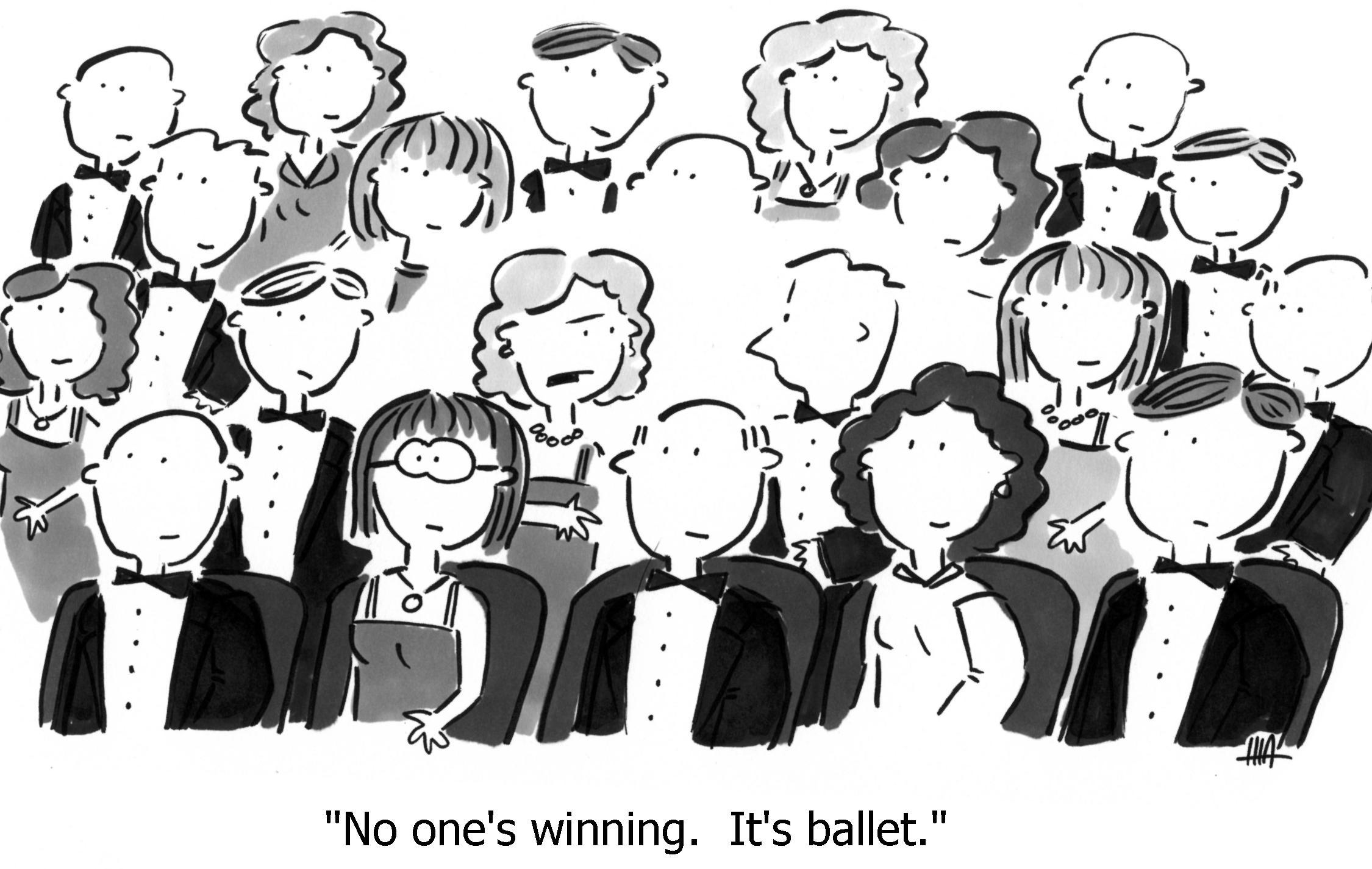 no one is winning; it's a ballet