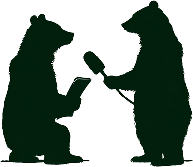 bear interview with mic
