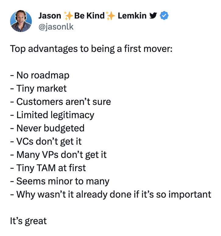 Why being a first mover is disadvantageous