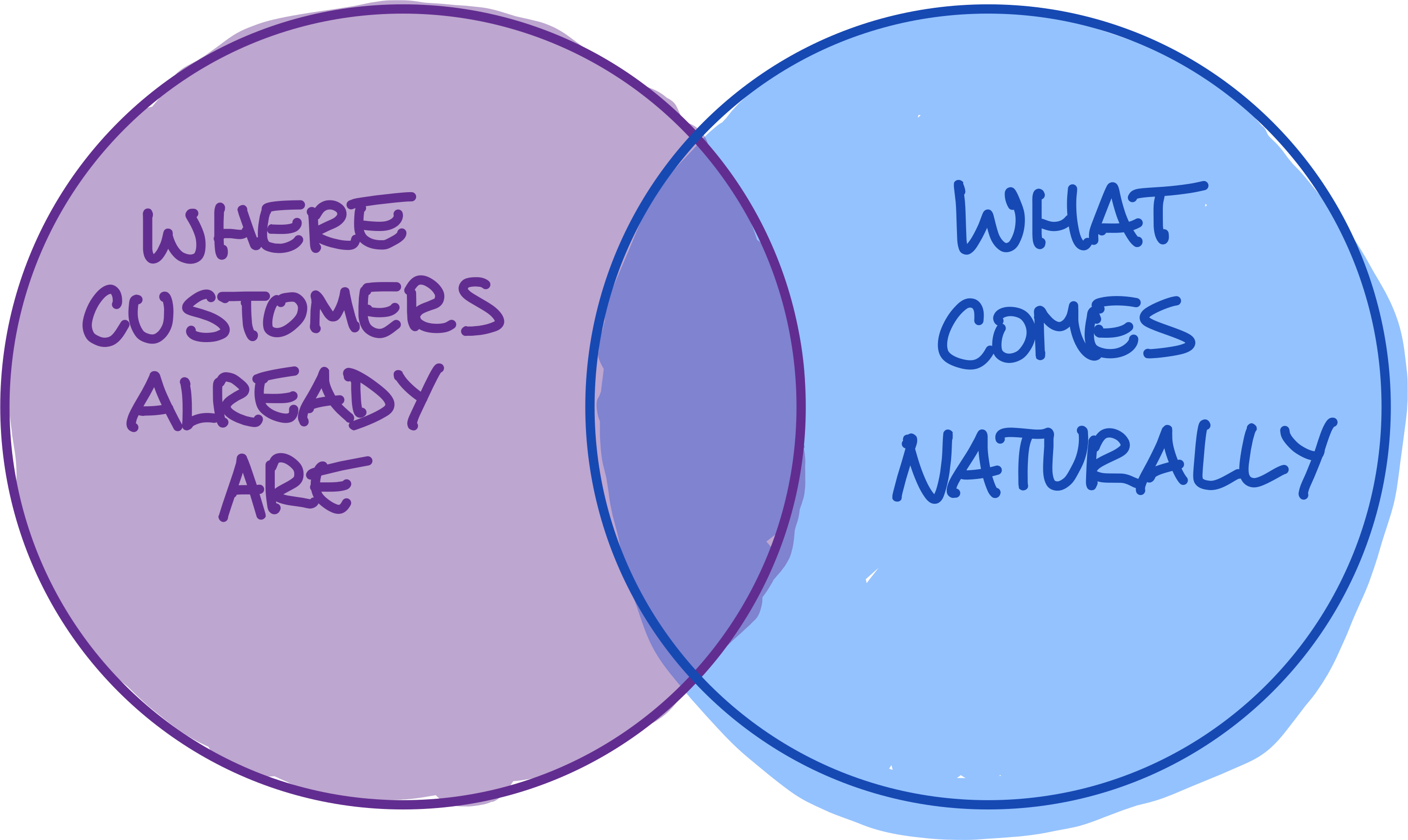 intersection of where your customers already are and what you are good at