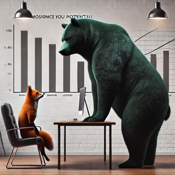 Bear thinking about how to motivate an employee