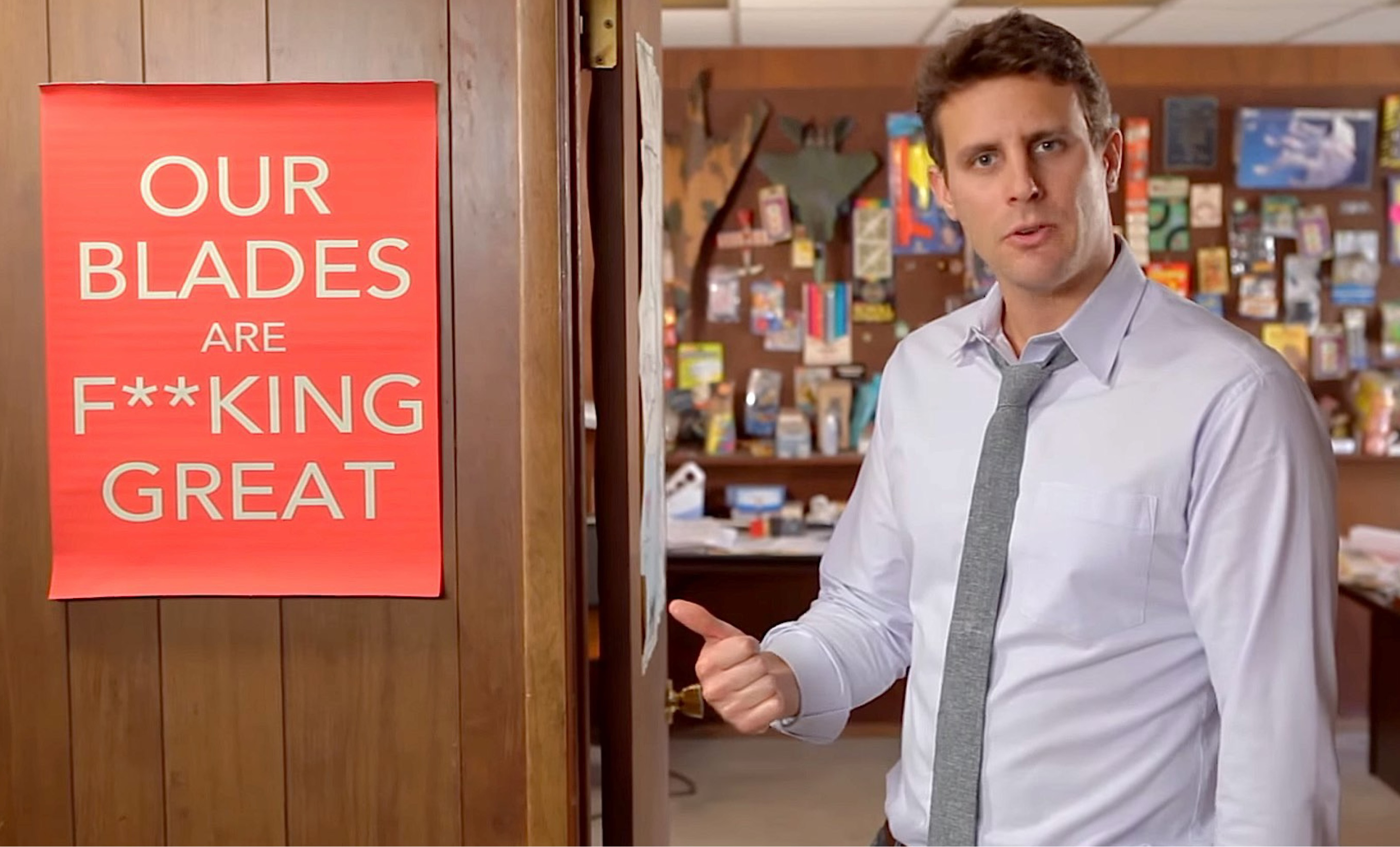 Dollar Shave Club was unabashedly "cheap but good," and didn't care about sleek advertising like Gillette. It got everyone's attention because it was such a clear message, and sold razors to everyone, not cost-conscious consumers only.