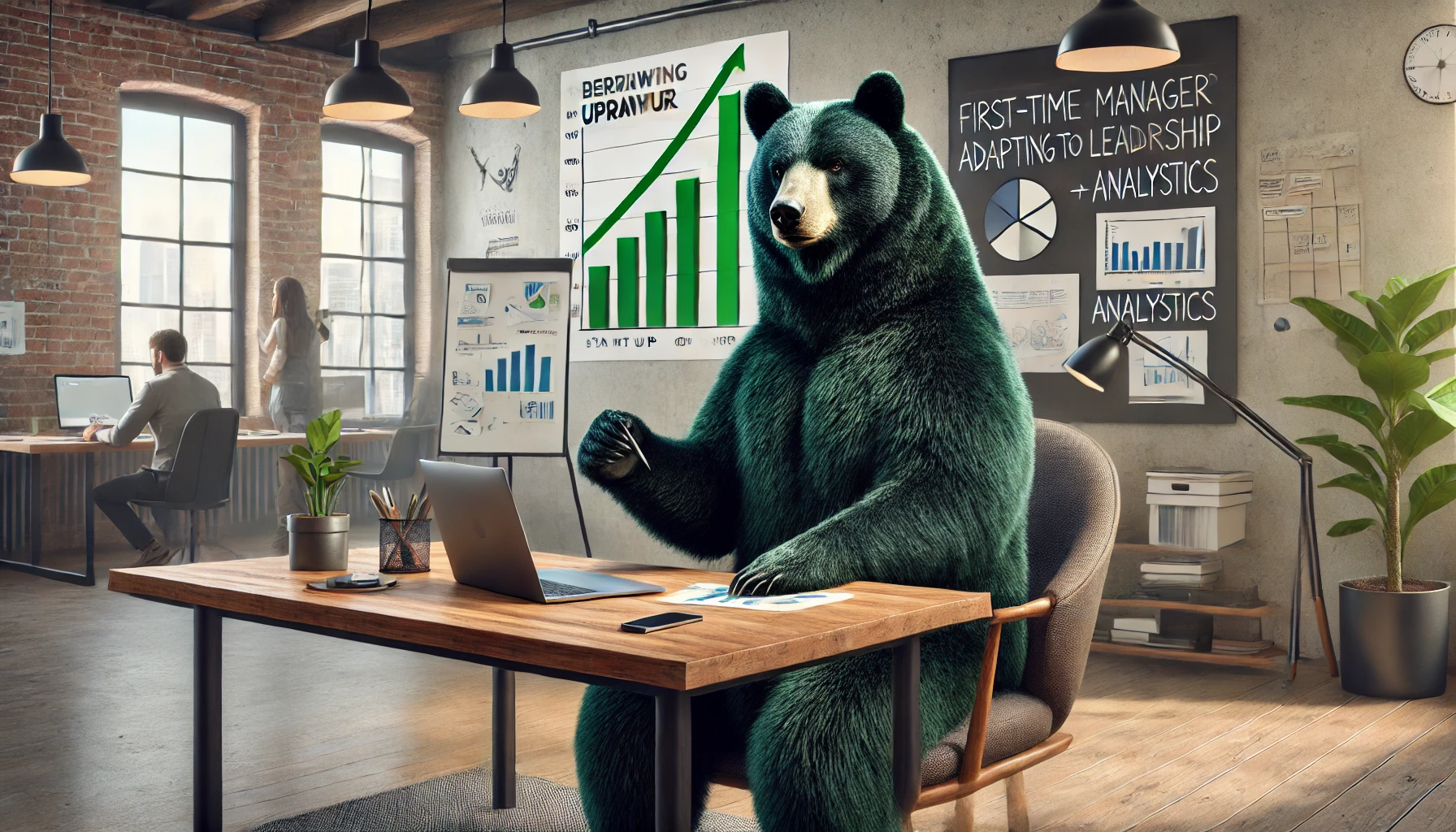 Bear thinking about advice for a first-time manager