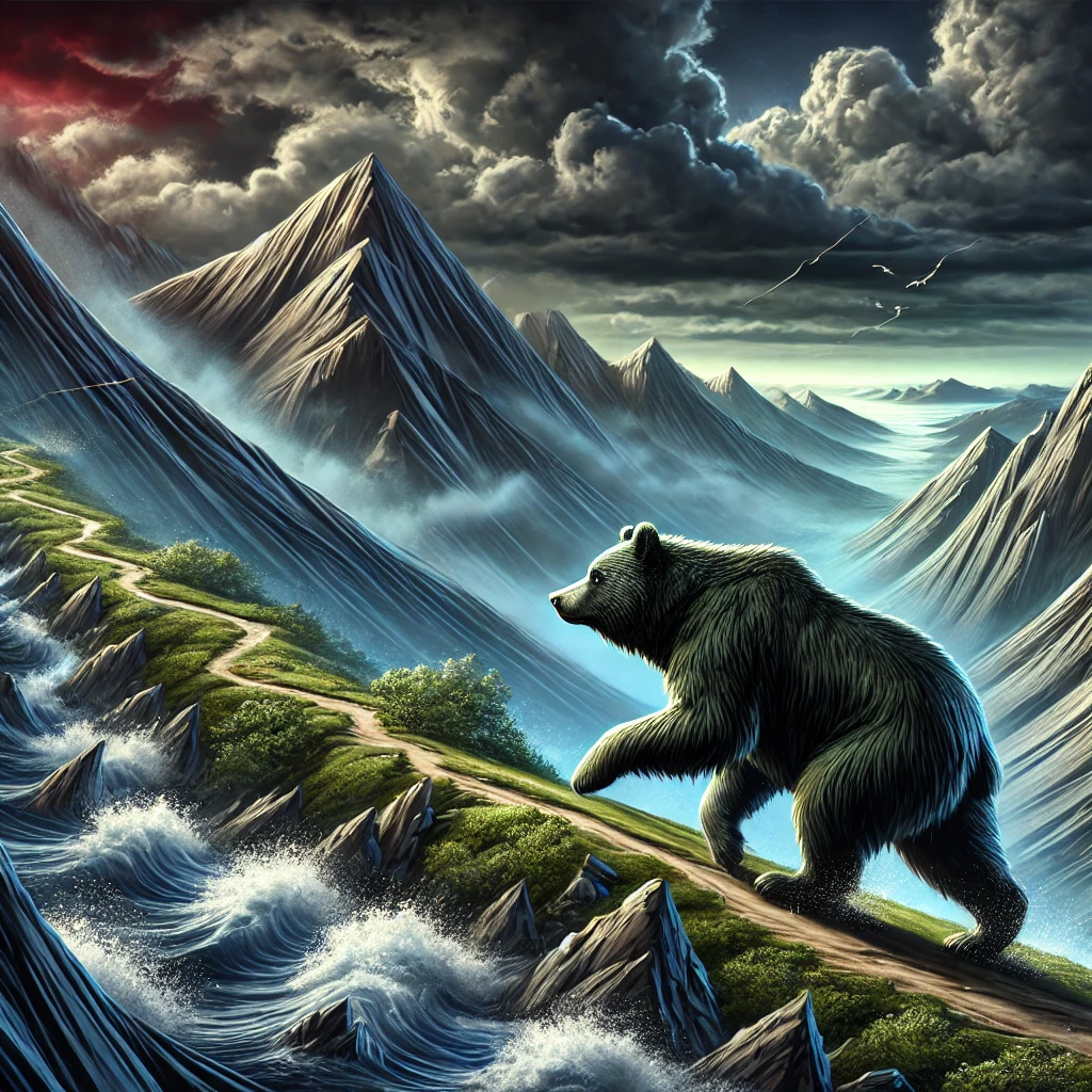 Bear thinking about emotional rollercoaster