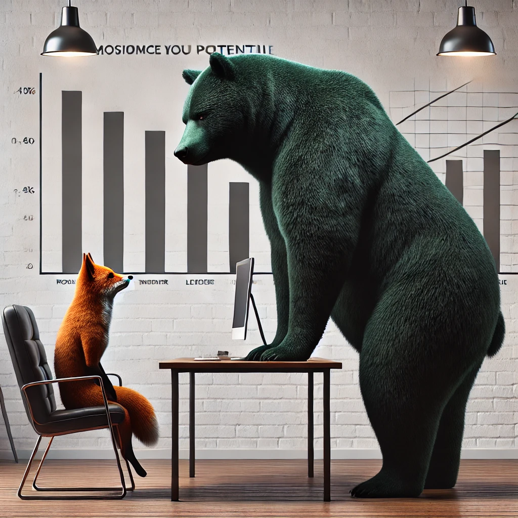 Bear thinking about how to motivate an employee