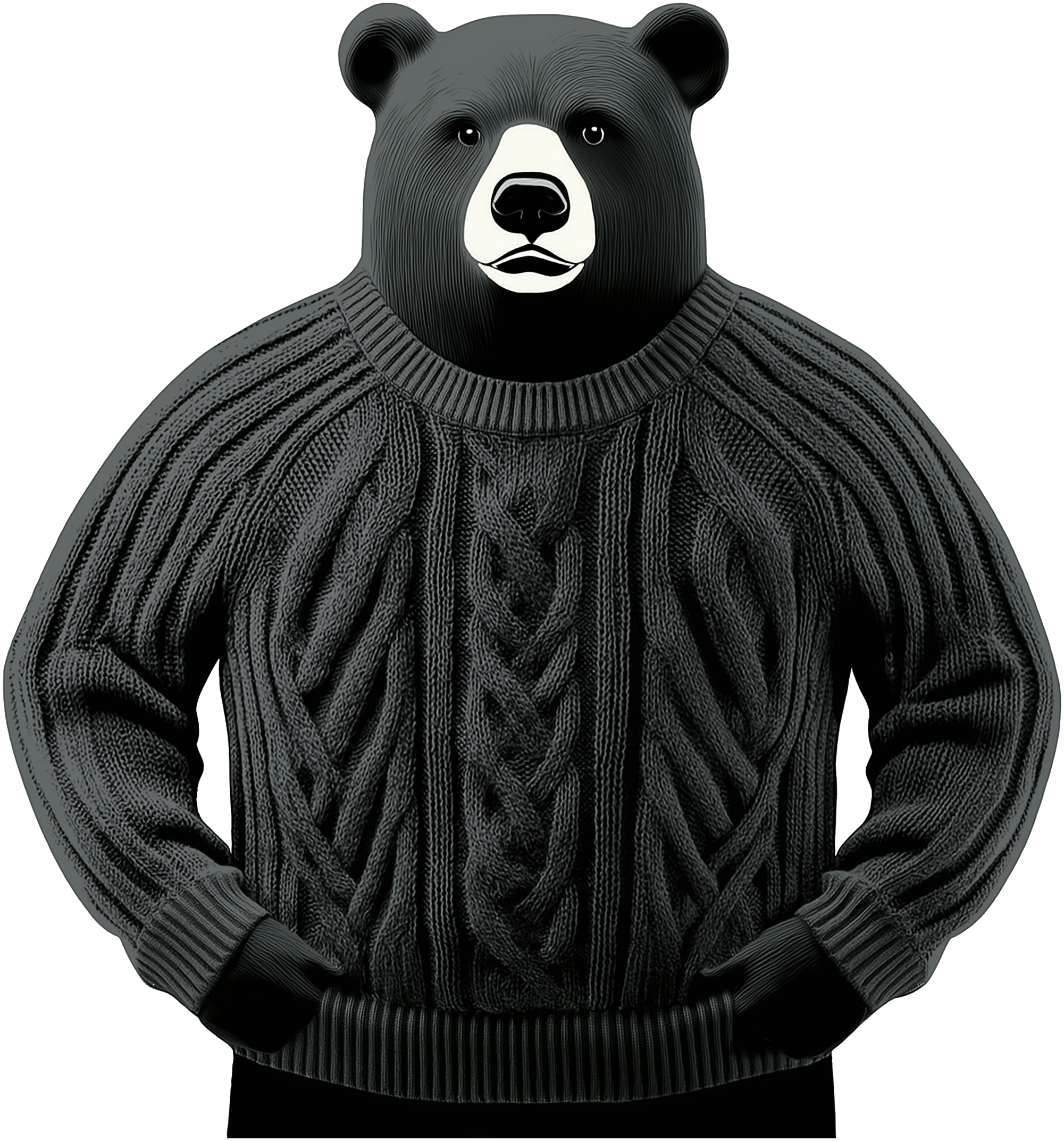 Bear in sweater