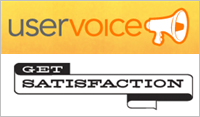 uservoice and get satisfaction logos