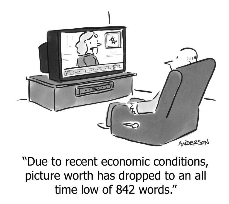 Due to recent economic conditions, picture worth has dropped to an all time low of 842 words.