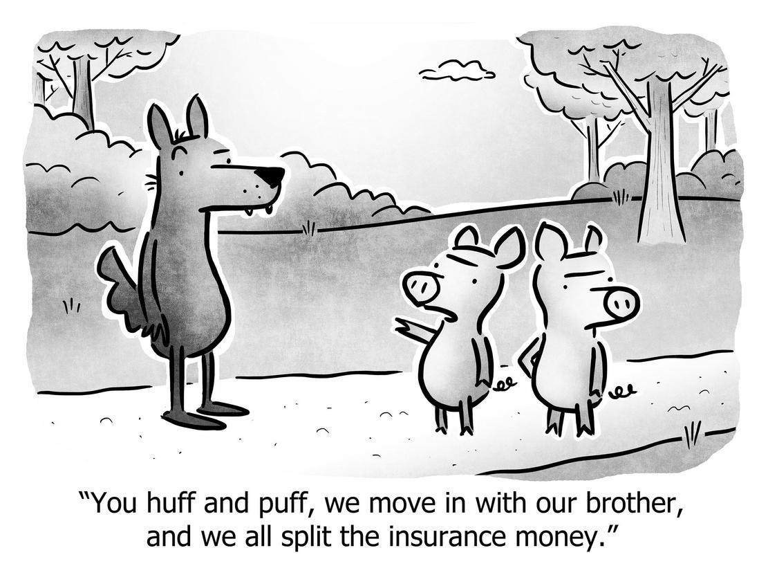 huff puff we move with brother all split insurance money