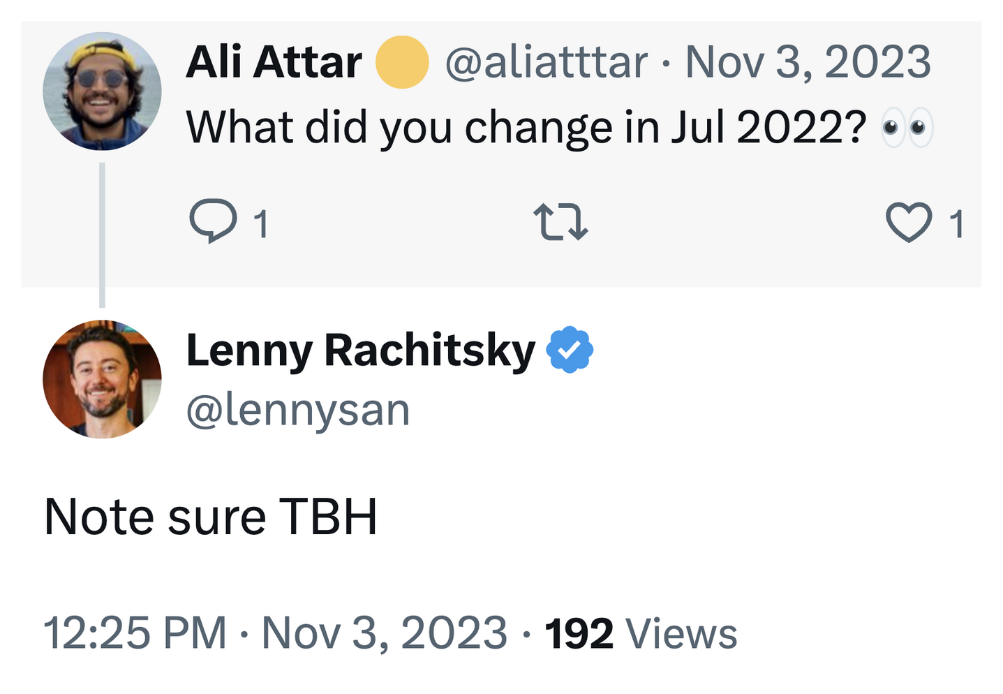 Q: What did you change in Jul 2022? / A: Not sure TBH