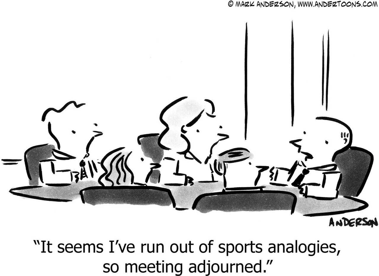 it seems ive run out of sports analogies so meeting adjourned