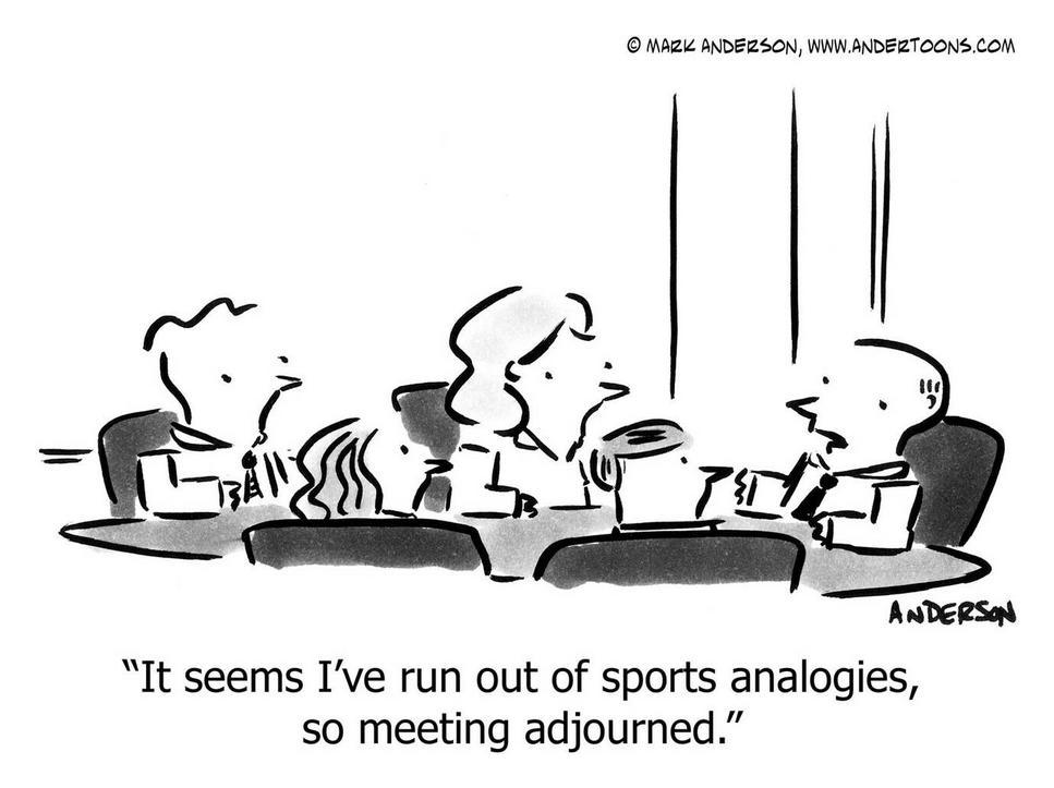 it seems ive run out of sports analogies so meeting adjourned