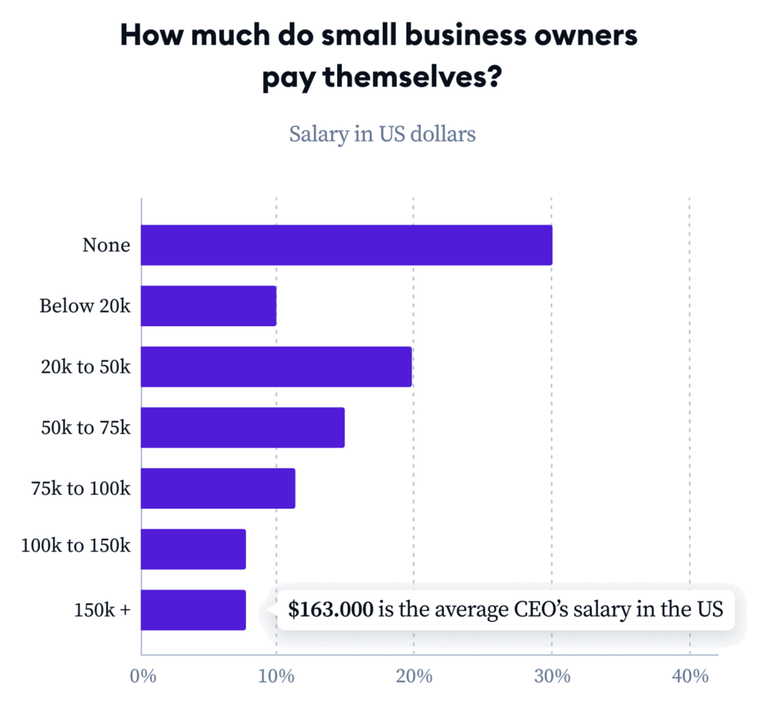 How much small business owners pay themselves