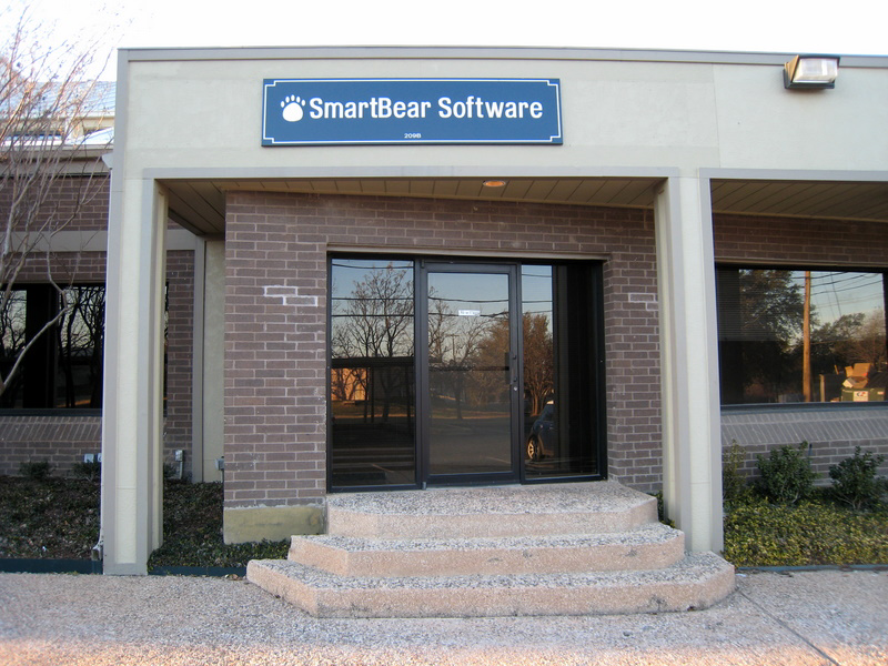 Smart Bear company sign on the building