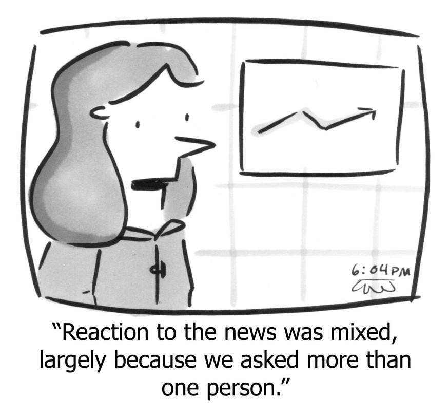 Reaction to the news was mixed, largely because we asked more than one person.