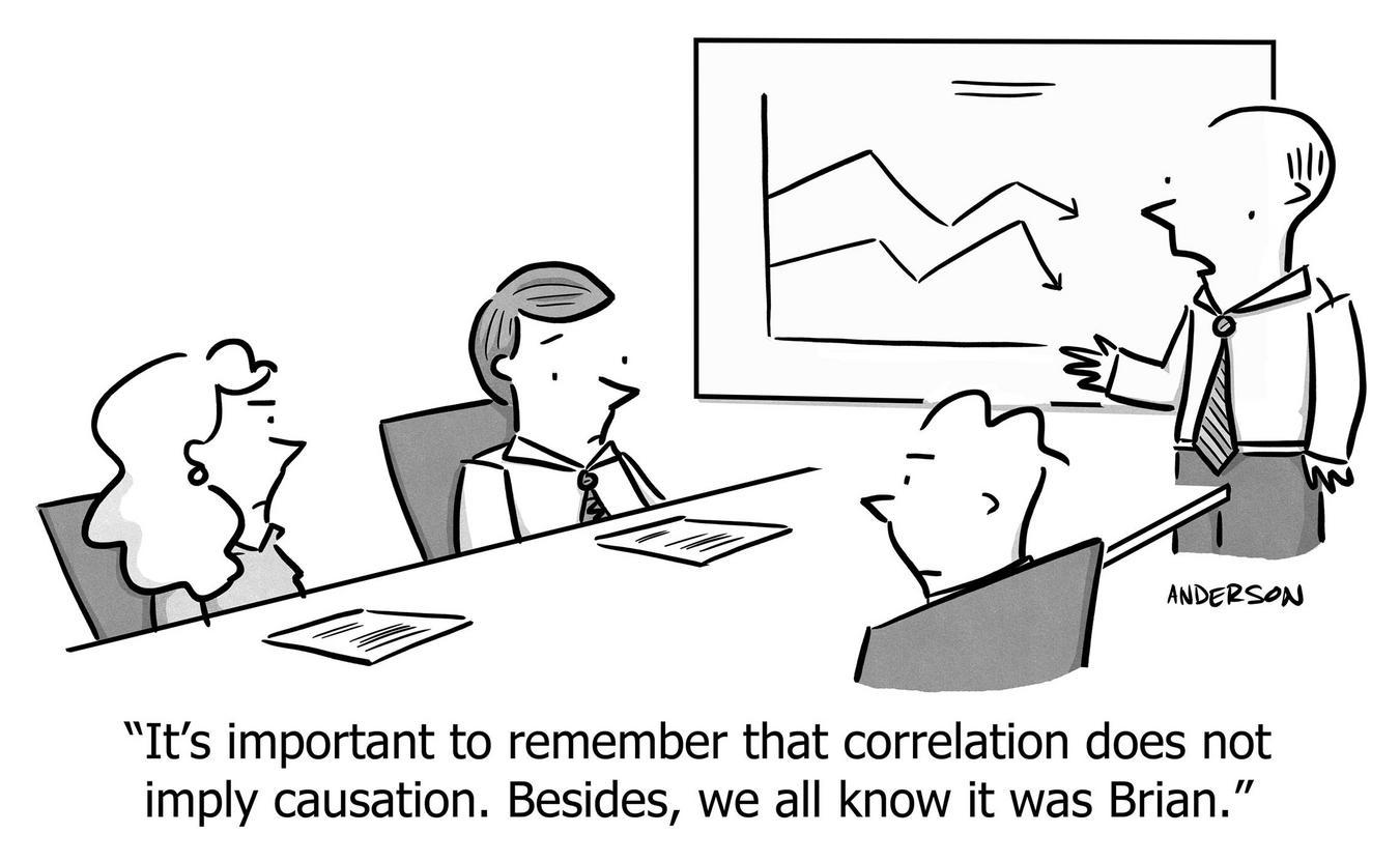 correlation does not imply causation we know it was brian