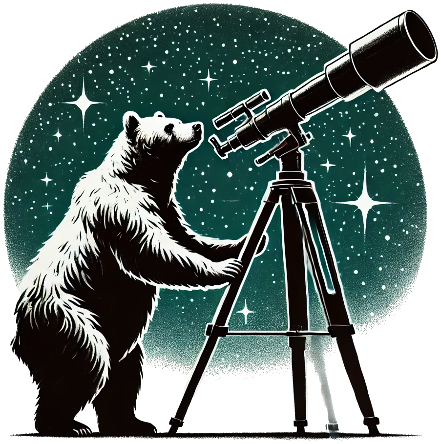 bear with telescope