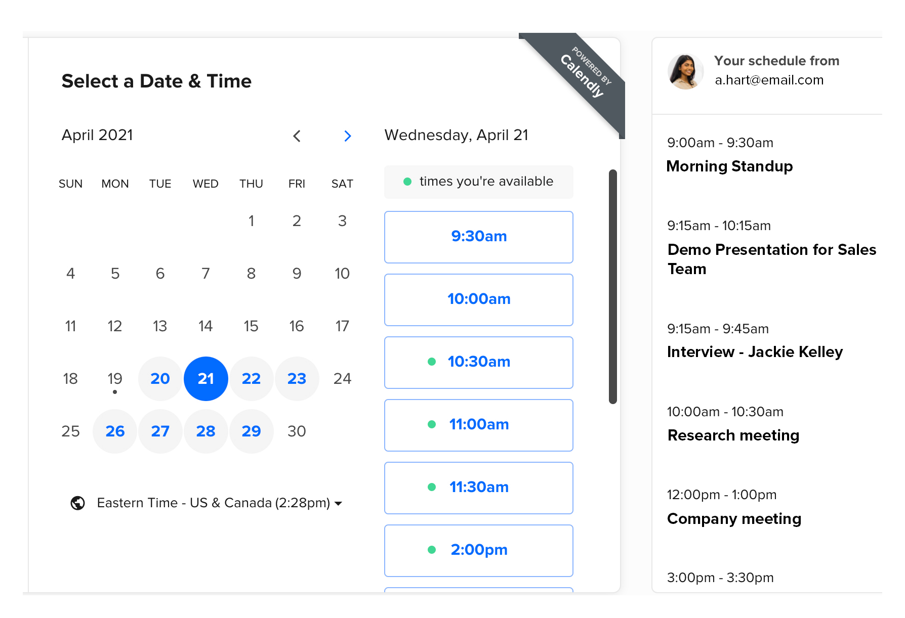 calendly screenshot