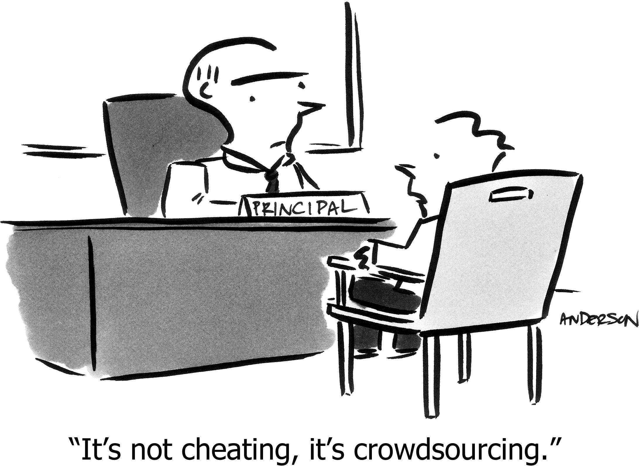 It's not cheating, it's crowdsourcing.