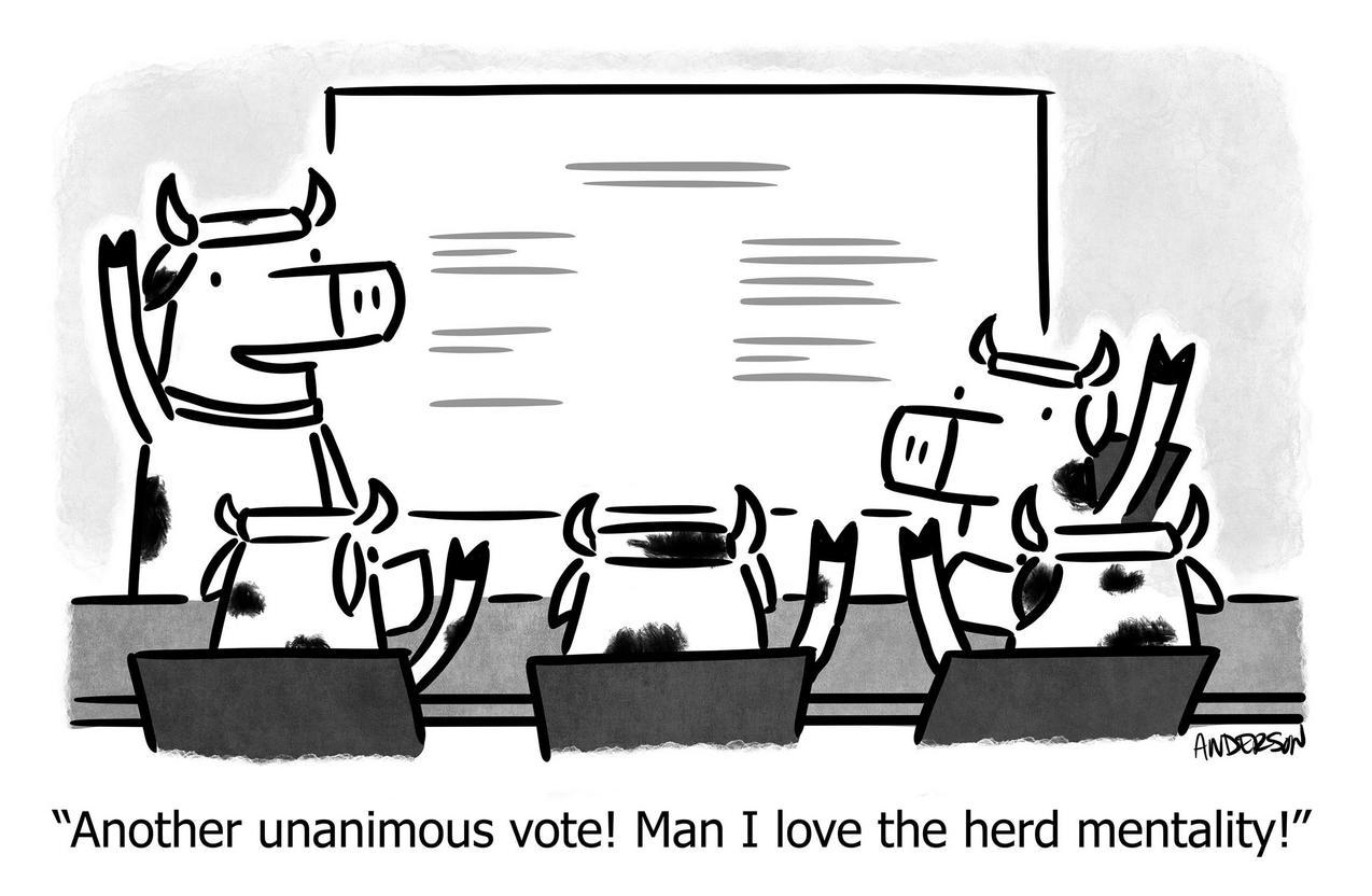 Another unanimous vote! Man I love the herd mentality!