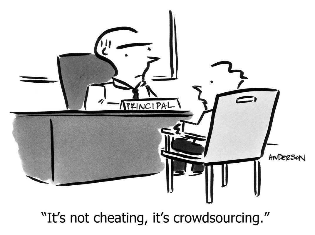 It's not cheating, it's crowdsourcing.