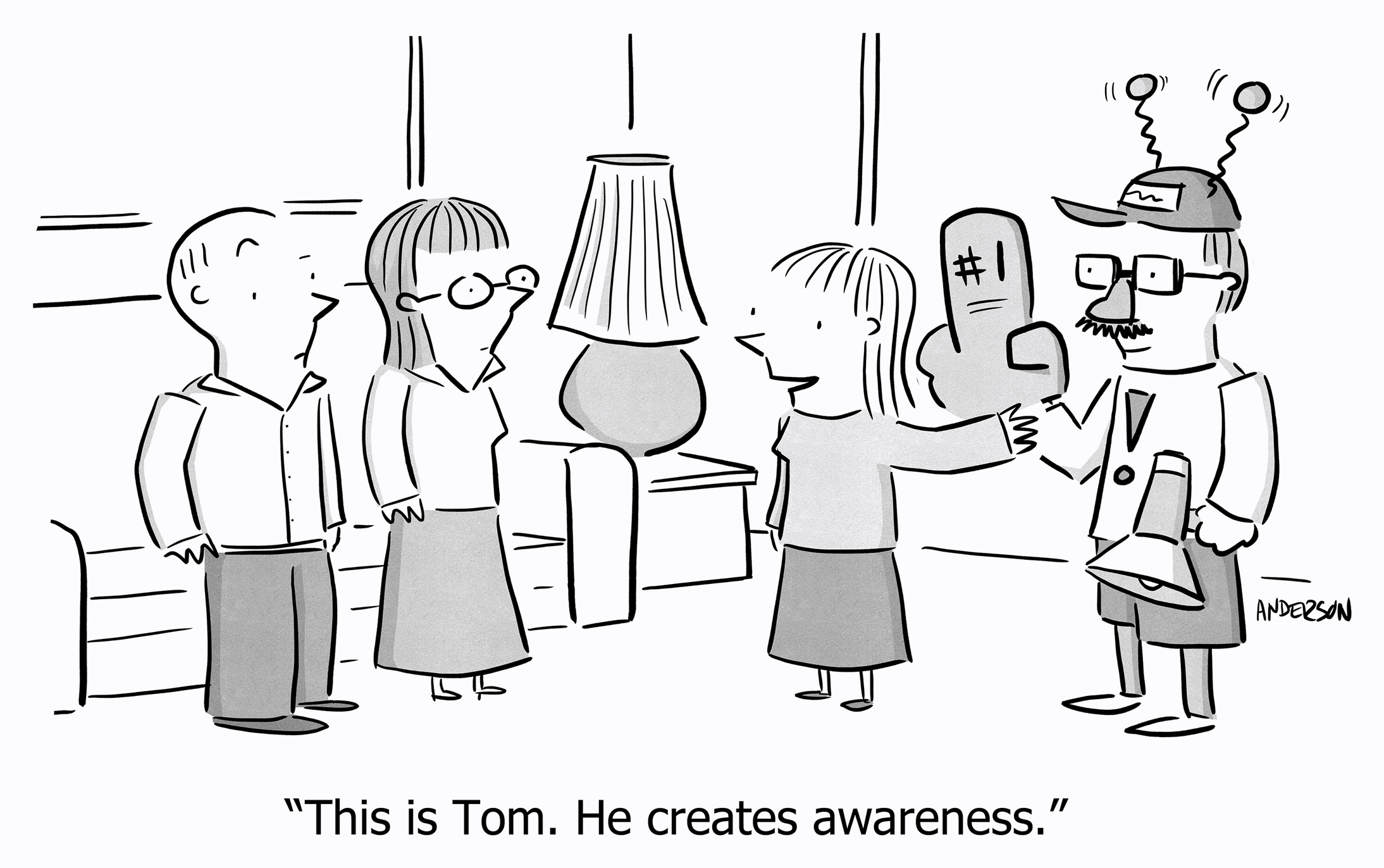 Tom creates awareness